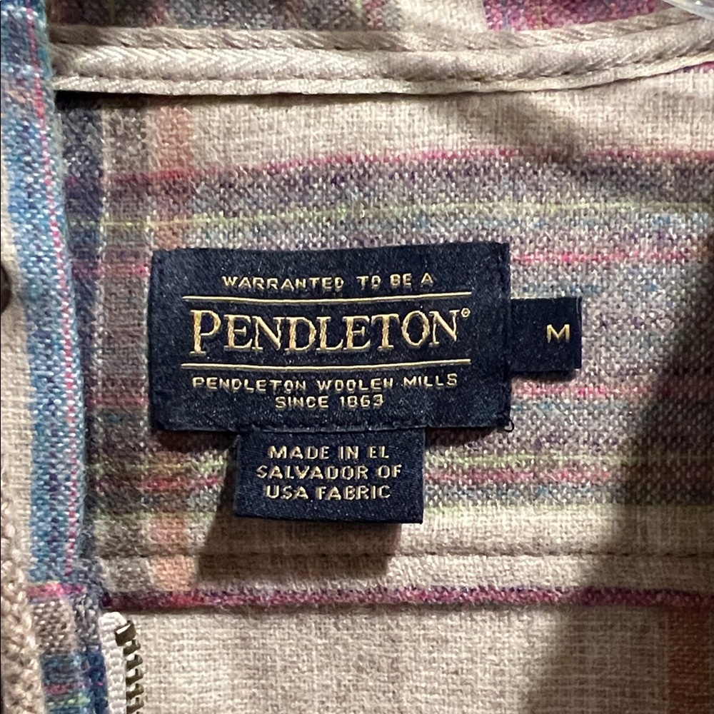 $179 Pendleton 100 % Wool Multi Plaid Stripe Full… - image 2